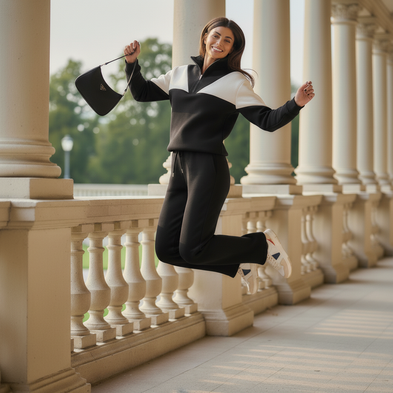 طقم كاجوال رياضي قطن (هودي+بنطلون) T82