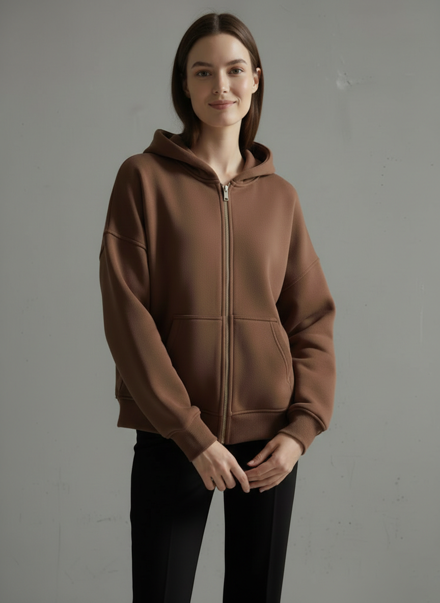 هودي نسائي شتوي بتصميم فريد اوفر سايز H12