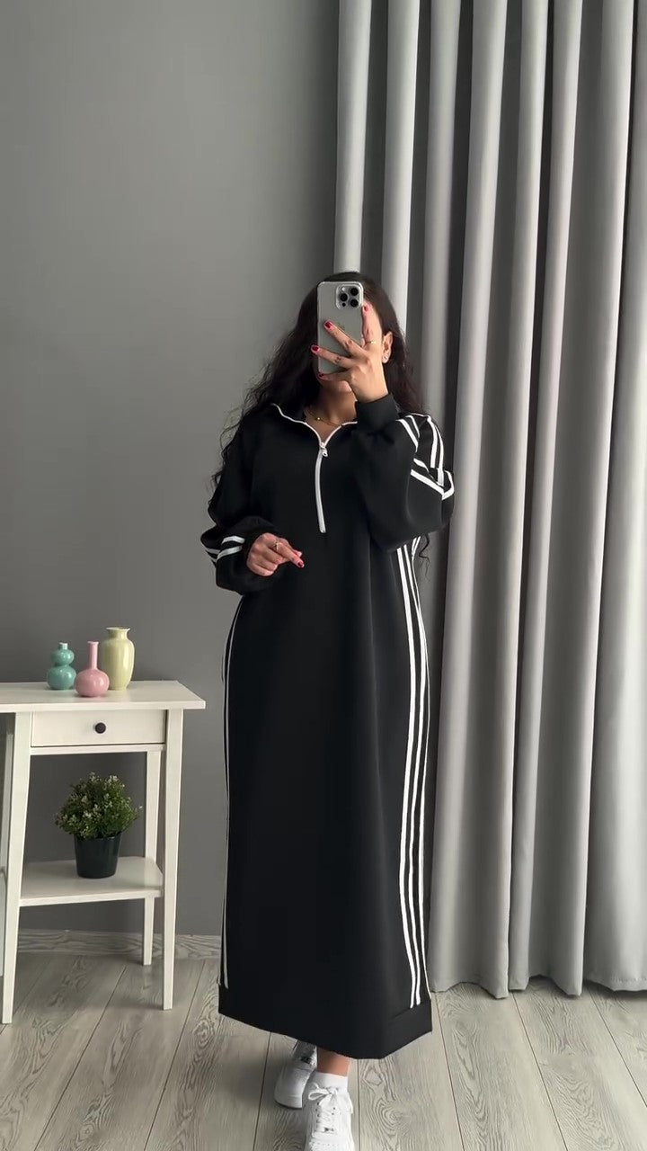 فستان قطن شتوى T42