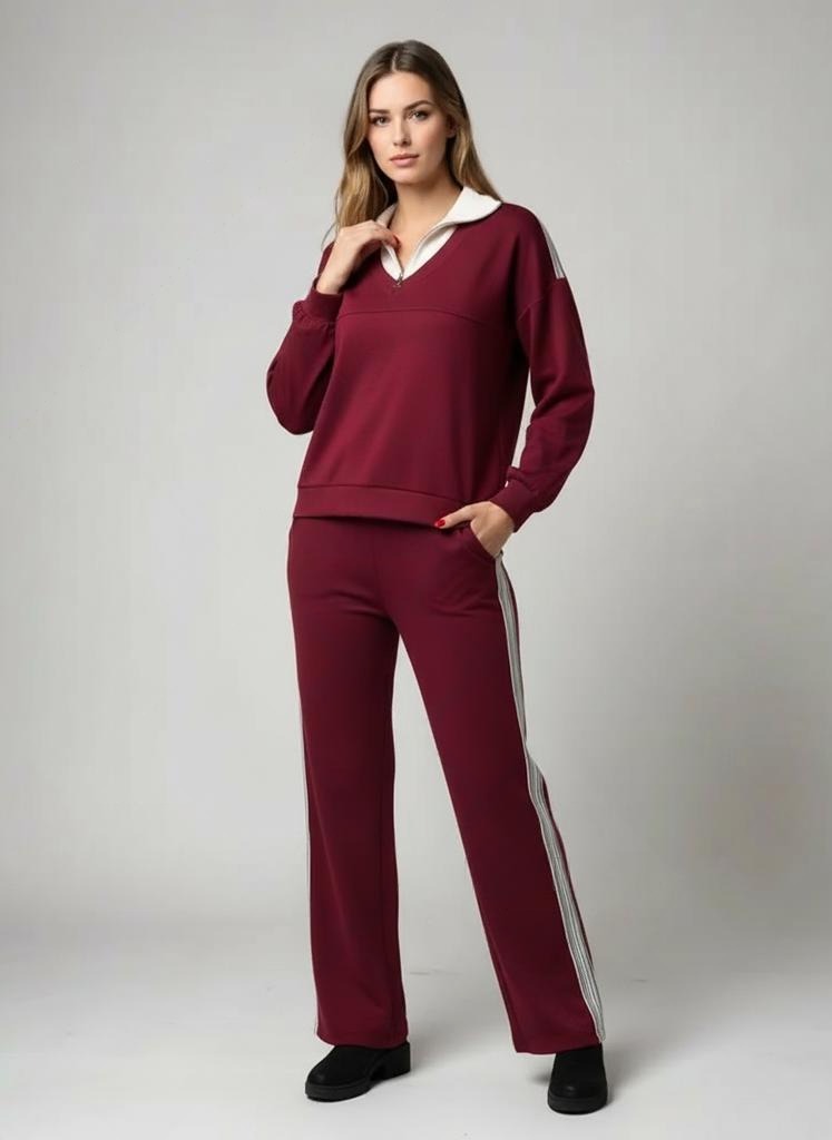 طقم كاجوال رياضي قطن (هودي+بنطلون) T78