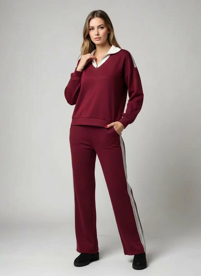 طقم كاجوال رياضي قطن (هودي+بنطلون) T78