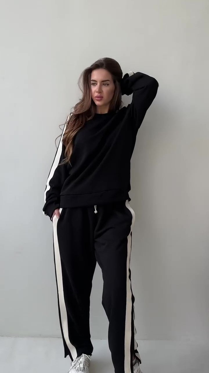 طقم كاجوال رياضي قطن (هودي+بنطلون) T24