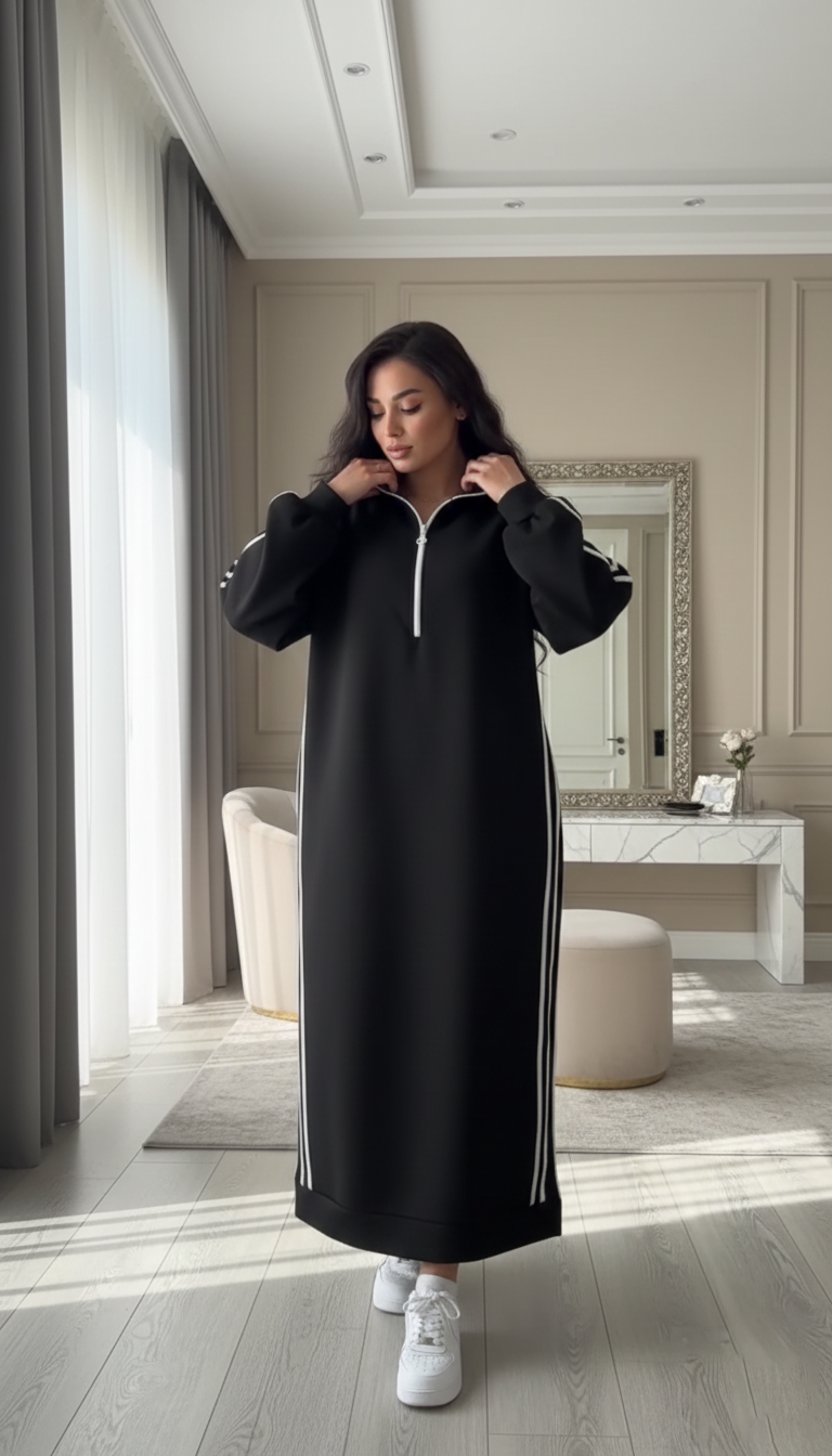 فستان قطن شتوى T42