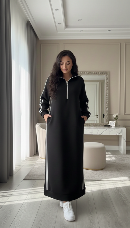 فستان قطن شتوى T42