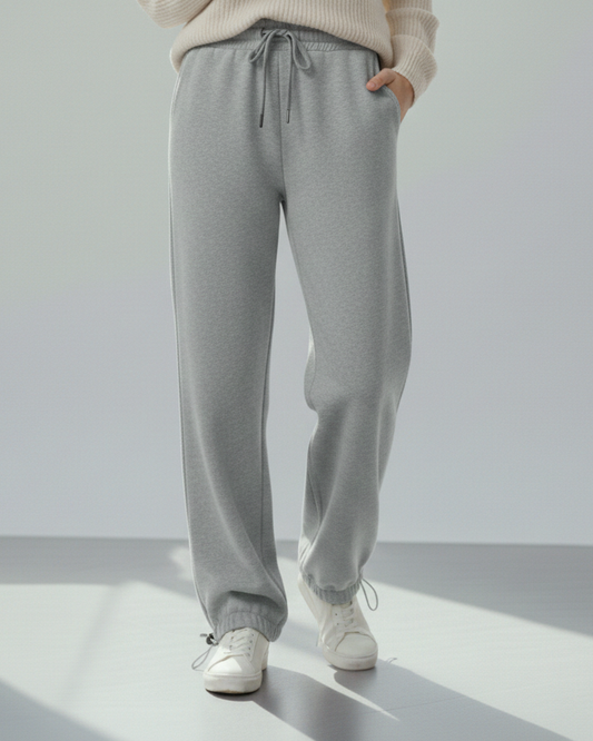 بنطلون قطن سادة بتصميم عصري B20