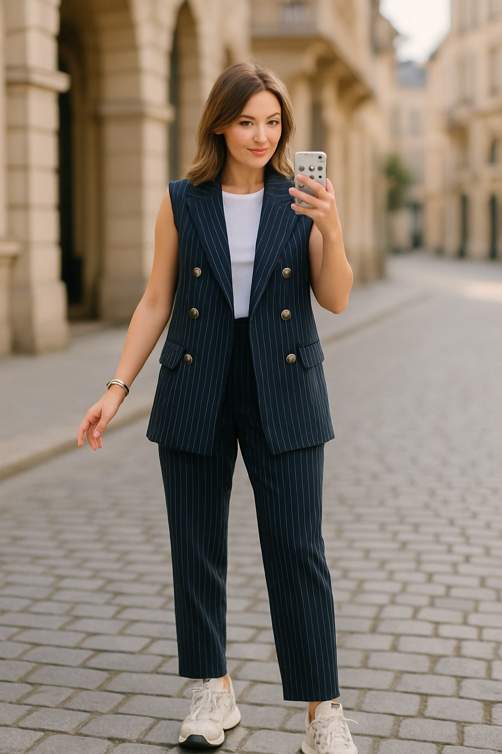 طقم رسمي قطعتين (جاكت+بنطلون) بتصميم مميز وأنيق S40