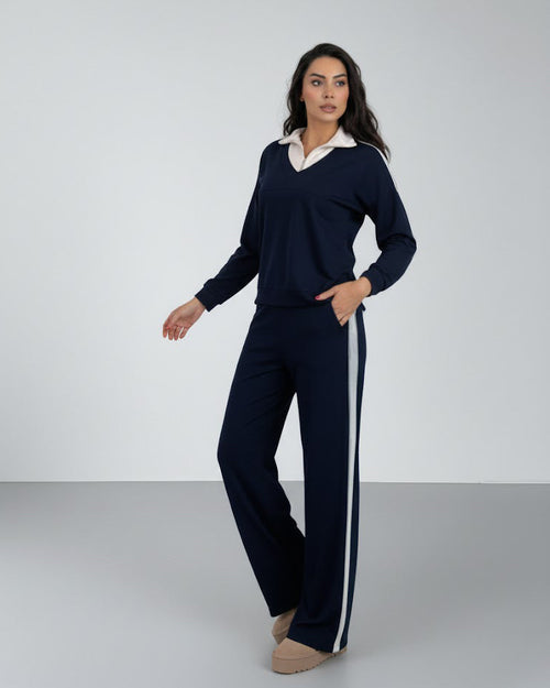 طقم كاجوال رياضي قطن (هودي+بنطلون) T78