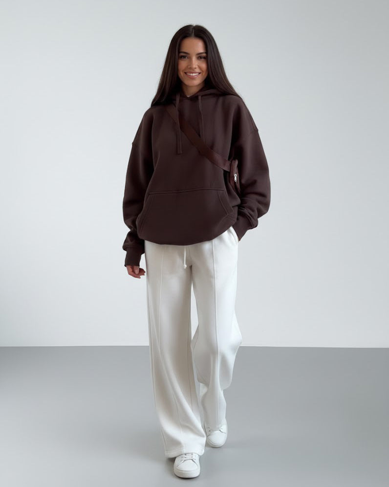 هودي نسائي شتوي بتصميم فريد اوفر سايز H10