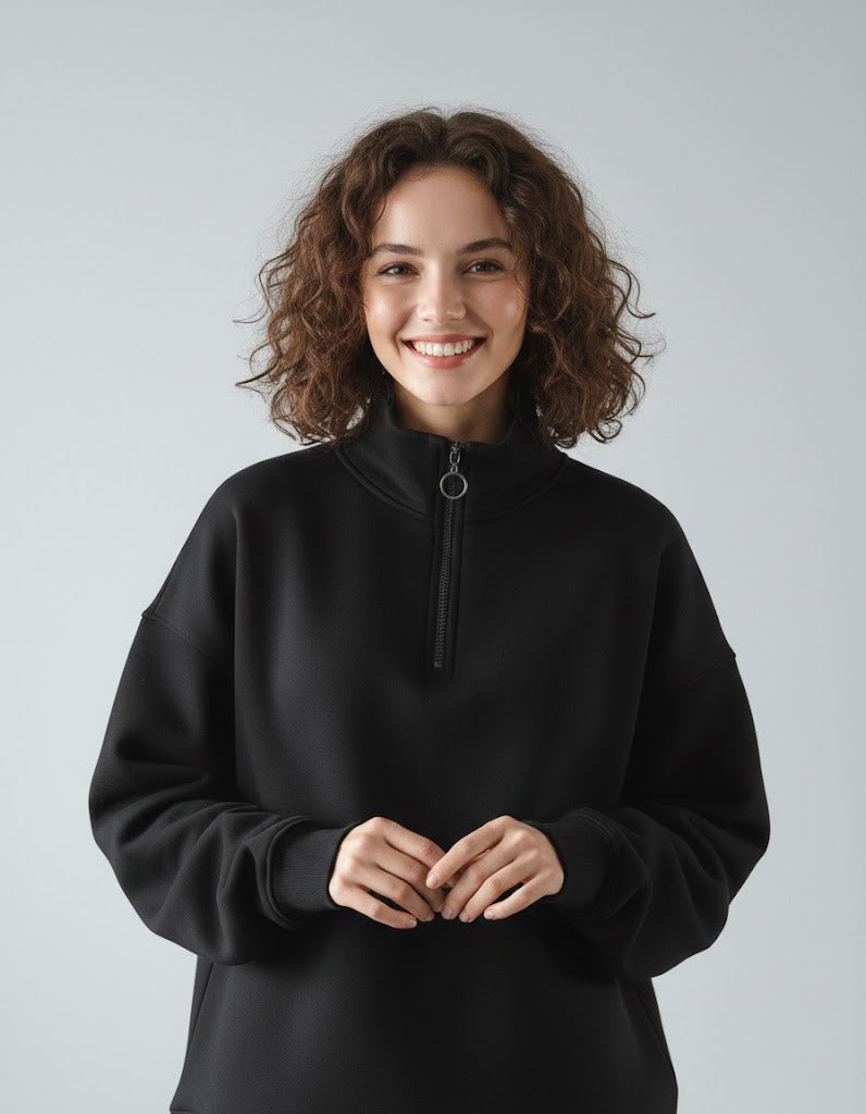 هودي نسائي شتوي بتصميم فريد اوفر سايز H11