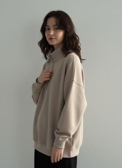 هودي نسائي شتوي بتصميم فريد اوفر سايز H11