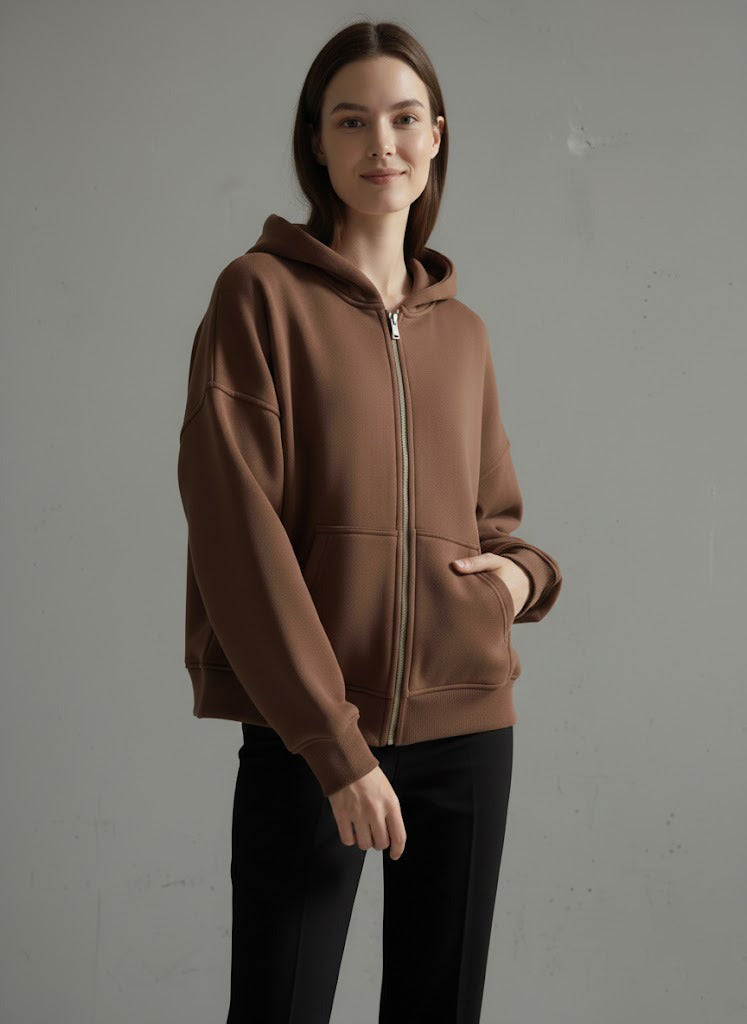 هودي نسائي شتوي بتصميم فريد اوفر سايز H12