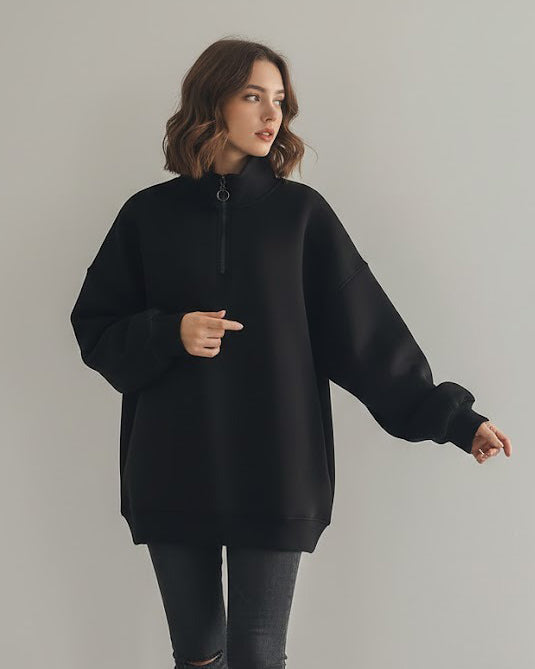 هودي نسائي شتوي بتصميم فريد اوفر سايز H11