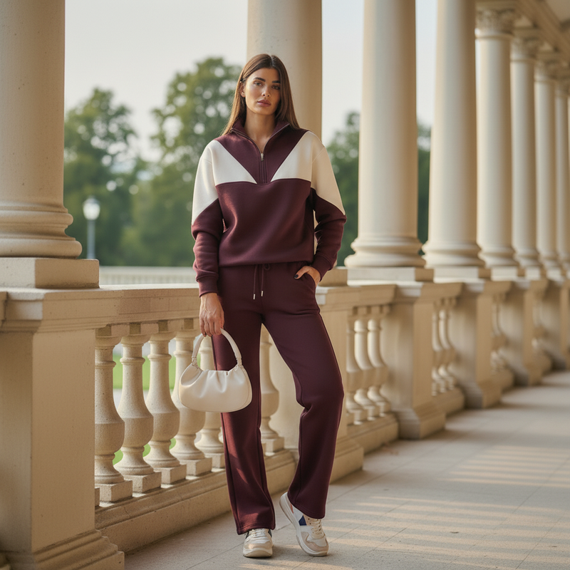 طقم كاجوال رياضي قطن (هودي+بنطلون) T82