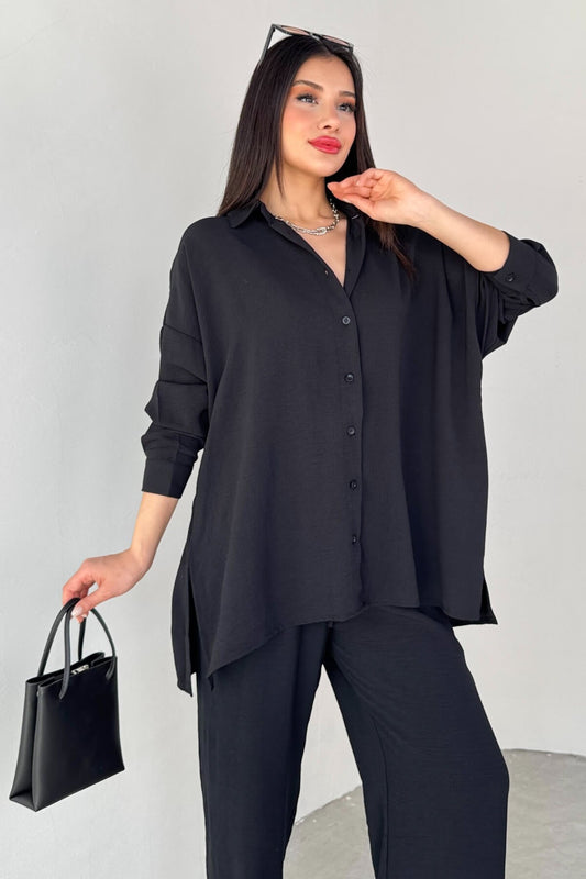 M25 سوت صيفي قطعتين من خامة الكتان