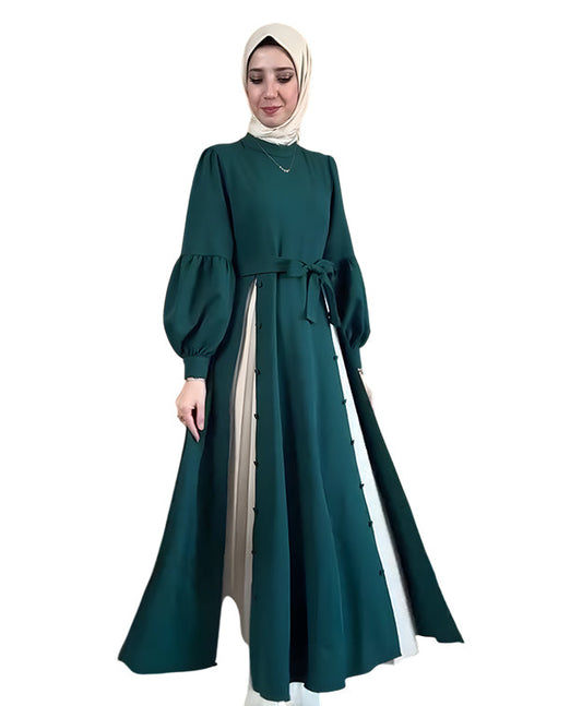 F14 فستان بجيبة بتصميم مميز